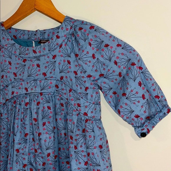 TEA Collection Aviemore Empire Dress Floral Long Sleeve Lined Cotton Girls 3T - Picture 2 of 8